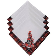 Charlo's Cloth Napkins Set of 4 Sleigh Santa Claus 16