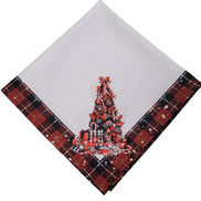 Charlo's Cloth Napkins Set of 4 Sleigh Santa Claus 16