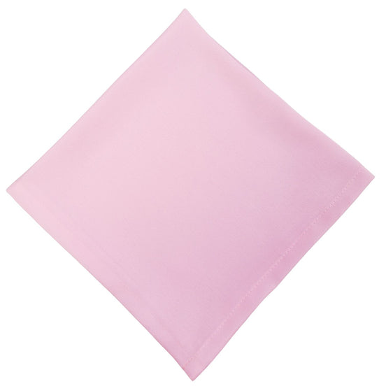 Charlo's Synthetic Cloth Napkins Set of 4 Solid Light Pink 16" by 16"