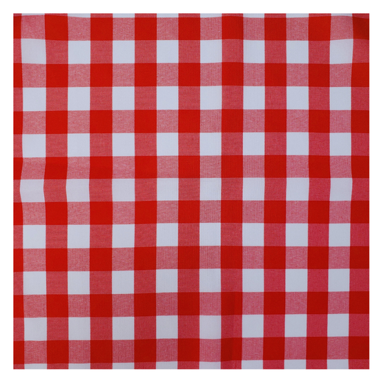 Charlo's Synthetic Cloth Napkins Set of 4 Plaid Red 16" by 16"