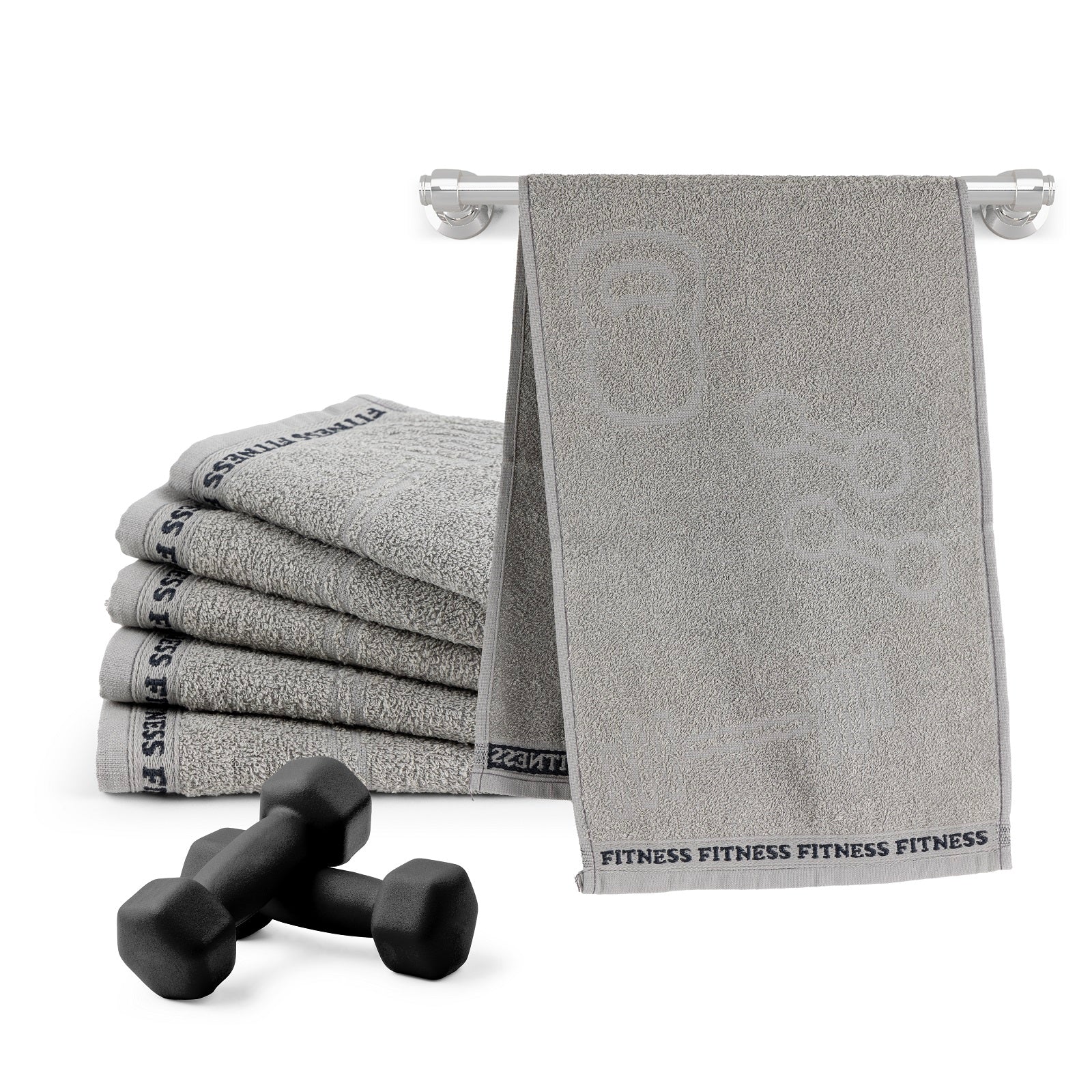 Set of 6 Cotton Gym Towels 12