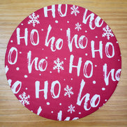 Set of 4 Round Placemats Covers Ho Ho Ho Cloth 14