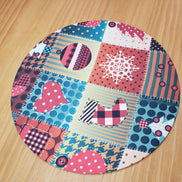 Set of 4 Round Placemats Covers Christmas Patchwork Cloth 14