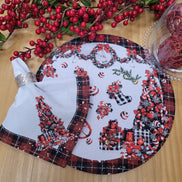 Charlo's Cloth Napkins Set of 4 Sleigh Santa Claus 16