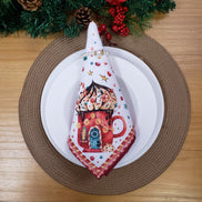 Charlo's Cloth Napkins Set of 4 Christmas Candy 16