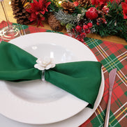 Set of 4 Placemats Christmas Plaid Cloth Waterproof 17
