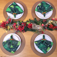 Charlo's Cloth Napkins Set of 4 Christmas Tree 16