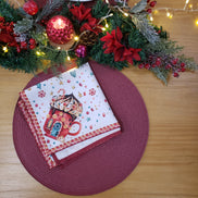 Charlo's Cloth Napkins Set of 4 Christmas Candy 16