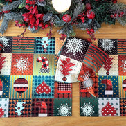 Set of 4 Placemats Christmas Patchwork Cloth Waterproof 17