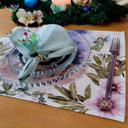 Set of 4 Placemats Christmas Happy Night Cloth Waterproof 17