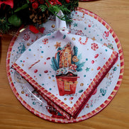 Charlo's Cloth Napkins Set of 4 Christmas Candy 16