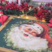 Set of 4 Placemats Christmas Santa Claus Cloth Waterproof 17