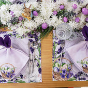 Set of 4 Lavender Waterproof Rectangular Placemats Easter 17