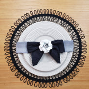 Charlo's Set of 2 Black Sustainable Brazilian Jute Liz Round Placemats Sousplat 16