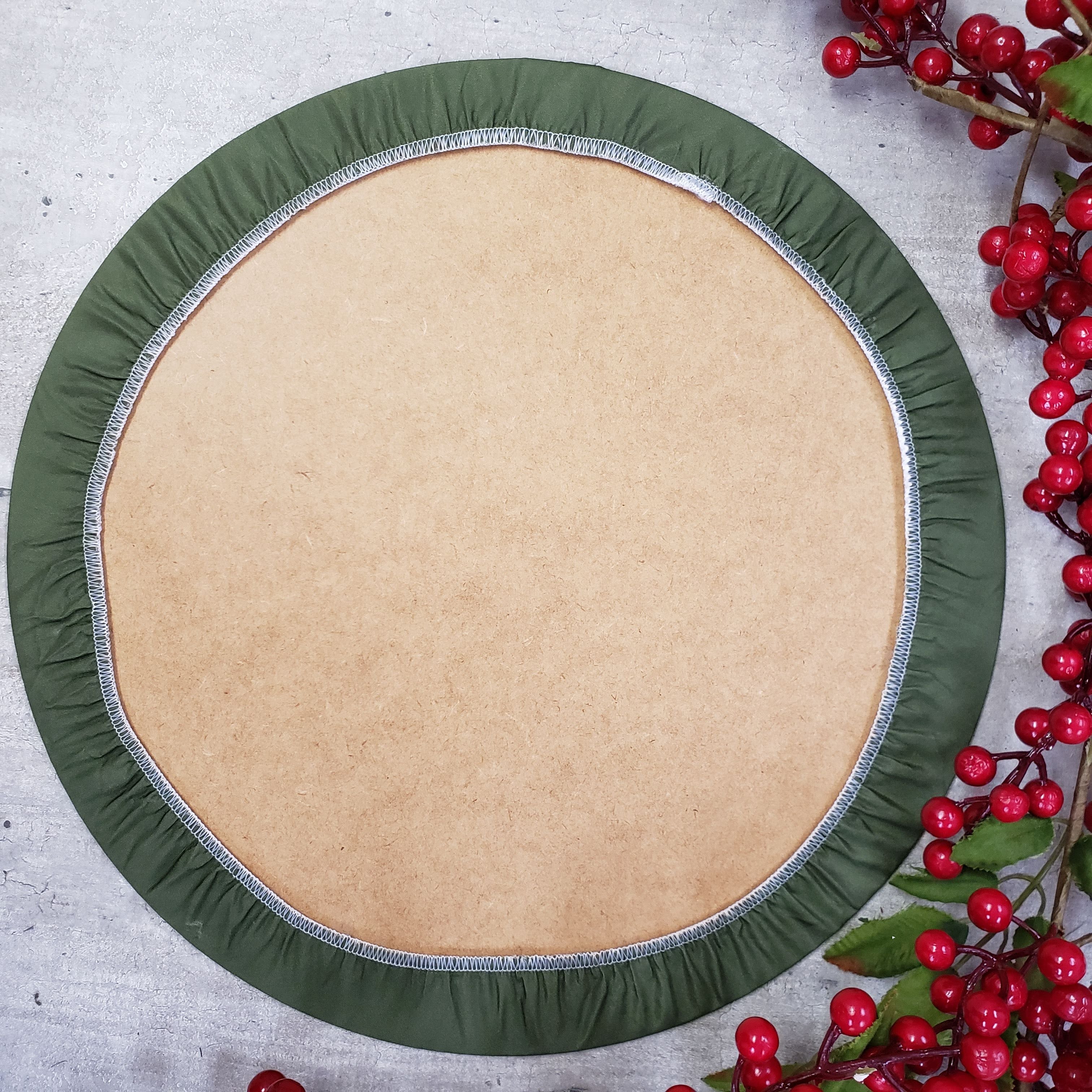 Set of 4 Round Placemats Covers Christmas Snowman Cloth 14
