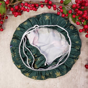 Maison Charlô | Set of 4 Round Placemats Covers Christmas Bird Cloth 14