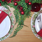 Set of 4 Round Placemats Covers Christmas Squirrel Cloth 14