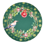 Maison Charlô | Set of 4 Round Placemats Covers Christmas Bird Cloth 14