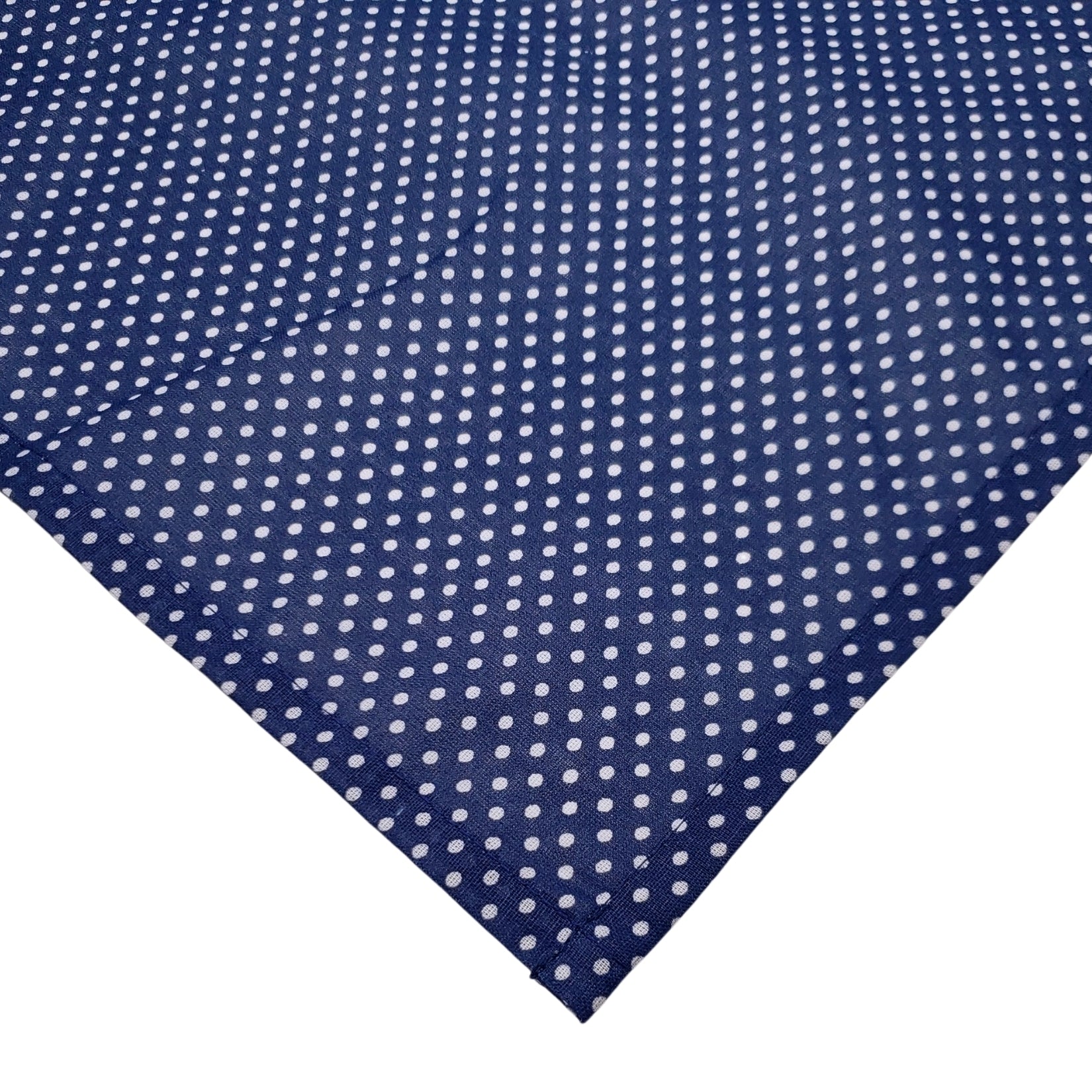 Charlo's Set of 4 Navy Blue Polka Dot 100% Cotton Cloth Napkins 15
