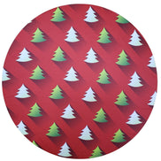 Set of 4 Round Placemats Covers Green Gradient Christmas Tree Cloth 14