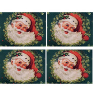 Set of 4 Placemats Christmas Santa Claus Cloth Waterproof 17