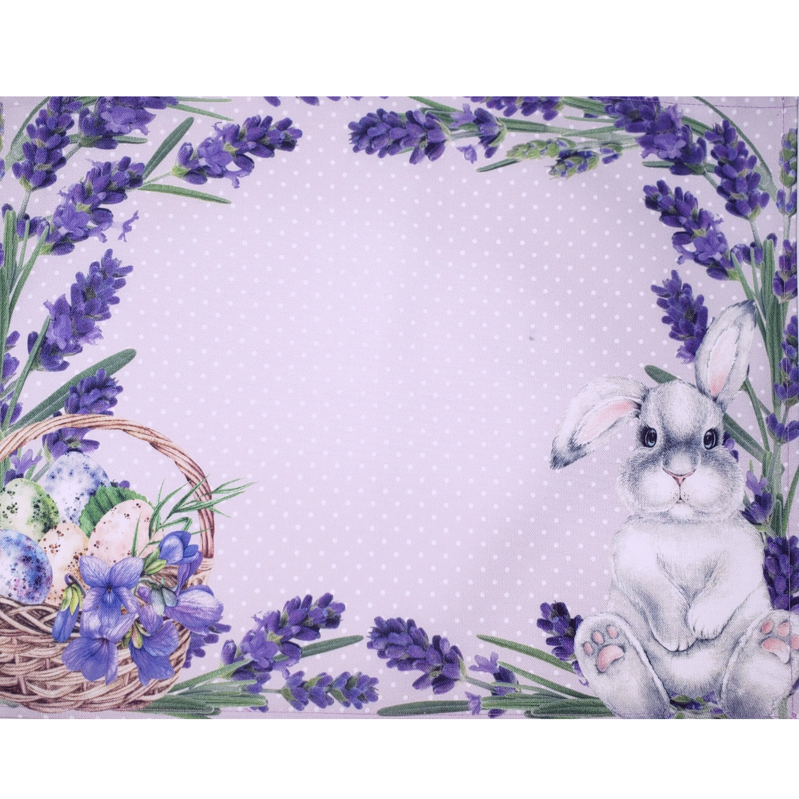 Set of 4 Lavender Waterproof Rectangular Placemats Easter 17