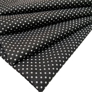 Charlo's Set of 4 Black Polka Dot 100% Cotton Cloth Napkins 15