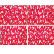 Set of 4 Placemats Ho ho ho Red Christmas Cloth Waterproof 17