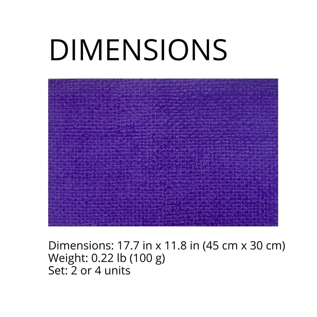 Charlo's Set of 4 Rectangular Placemats Night Granite 18" x 12"