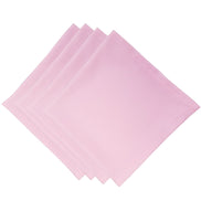 Charlo's Synthetic Cloth Napkins Set of 4 Solid Light Pink 16