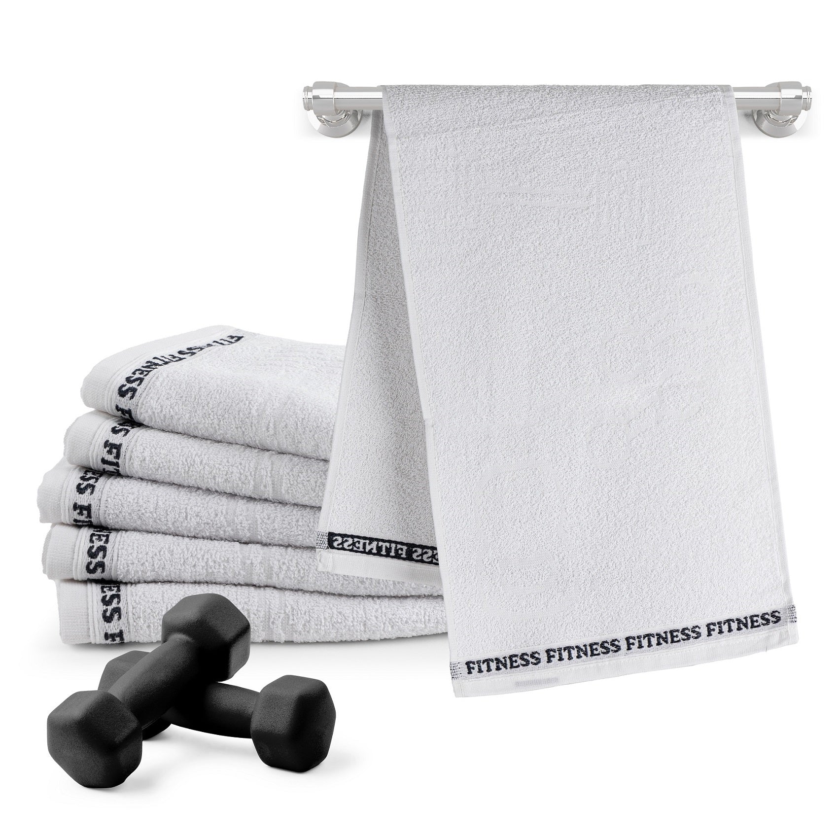 Set of 6 Cotton Gym Towels 12