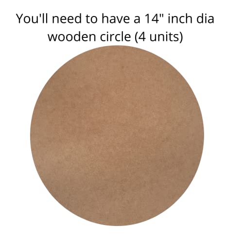 Set of 4 Round Placemats Covers Christmas Squirrel Cloth 14