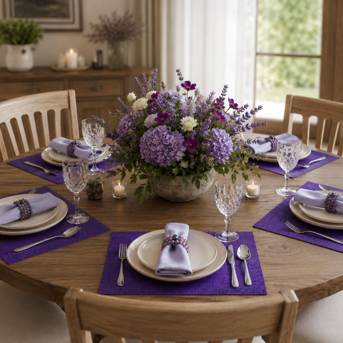 Charlo's Set of 4 Rectangular Placemats Night Granite 18" x 12"
