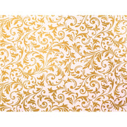 Set of 4 Placemats Golden Arabesque Christmas Cloth Waterproof 17