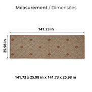 Sisal Lancer Non-Slip Runner Rug 141.73 x 25.98 in