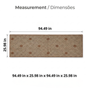 Sisal Lancer Non-Slip Runner Rug 94.49 x 25.98 in