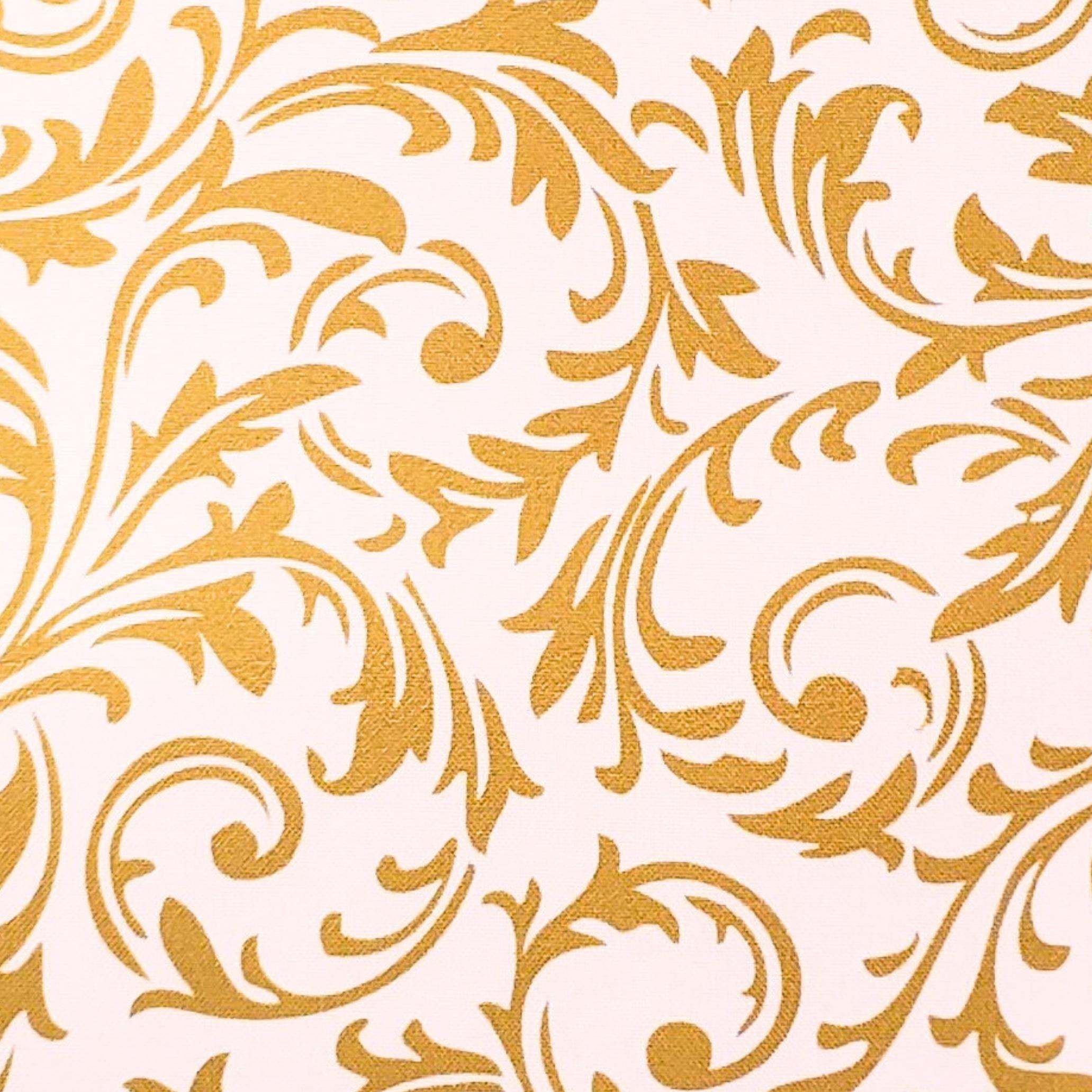 Set of 4 Placemats Golden Arabesque Christmas Cloth Waterproof 17