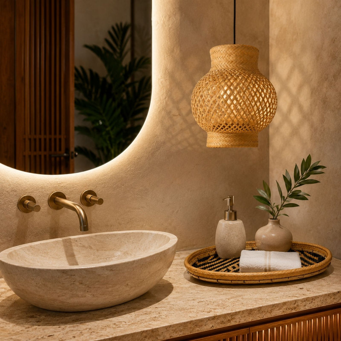Brazilian Indigenous Art | Handwoven Natural Fiber Ceiling light