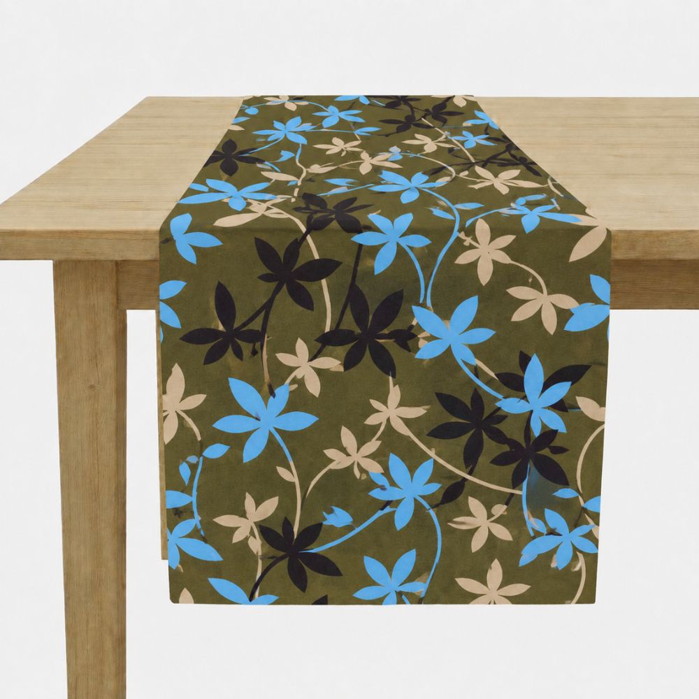 Charlo's Cotton Table Runner Savanna Green  18