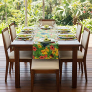 Charlo's Macaw Table Runner Green Yellow 18