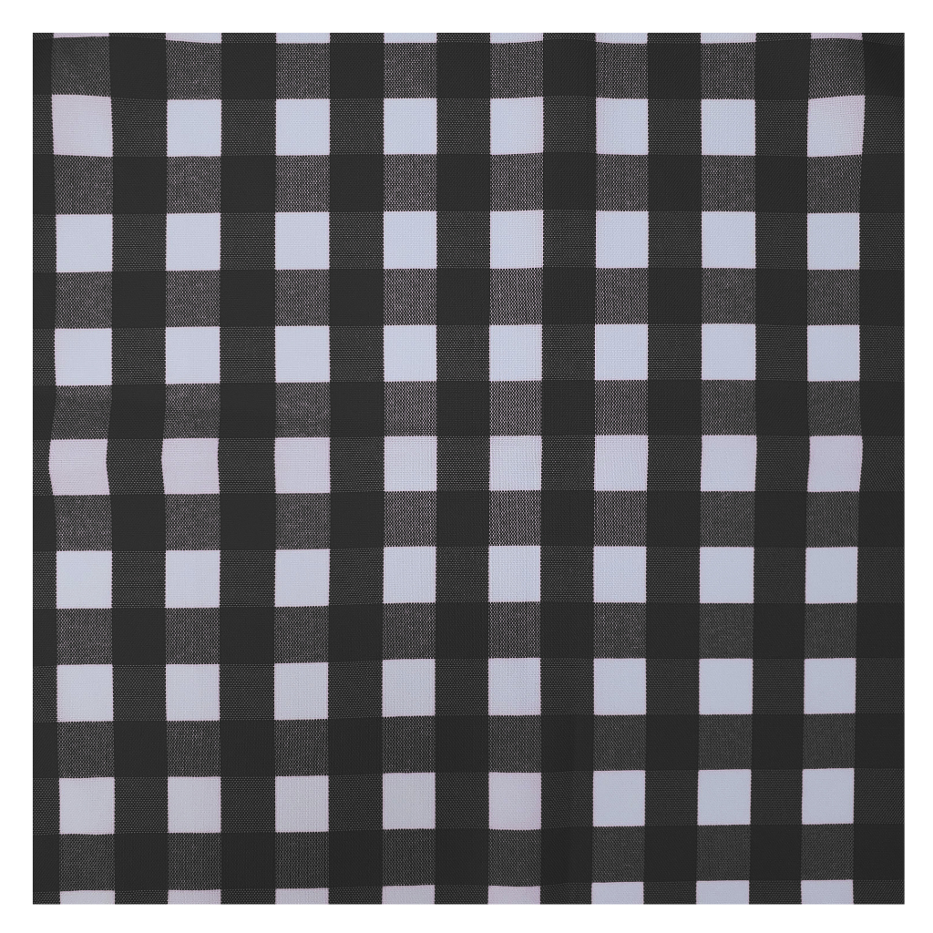Charlo's Synthetic Cloth Napkins Set of 4 Plaid Black 16" by 16"