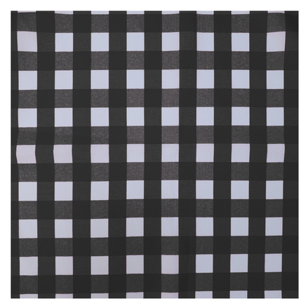 Charlo's Synthetic Cloth Napkins Set of 4 Plaid Black 16" by 16"