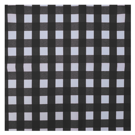 Charlo's Synthetic Cloth Napkins Set of 4 Plaid Black 16" by 16"