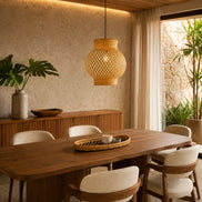 Brazilian Indigenous Art | Handwoven Natural Fiber Ceiling light