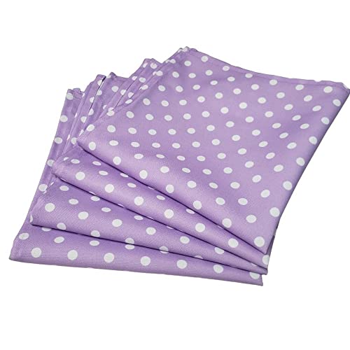 Charlo's Cloth Napkins Set of 4 Lillac Polka Dot 16