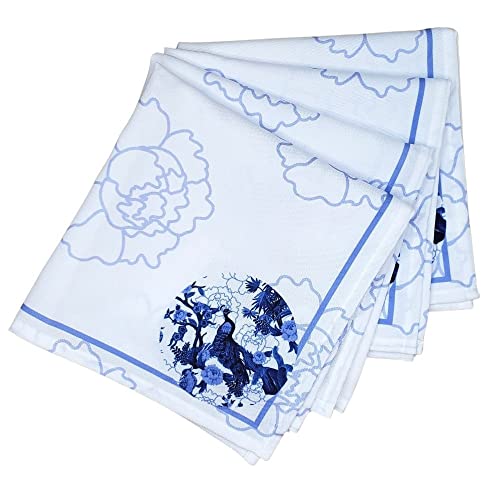 Charlo's Cloth Napkins Set of 4 Peacock 16