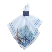 Charlo's Cloth Napkins Set of 4 Blue Coral 16