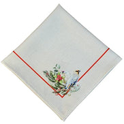 Charlo's Cloth Napkins Set of 4 Christmas Lamp and Bird 16