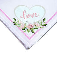 Charlo's Cloth Napkins Set of 4 Love Heart 16