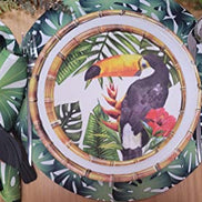 Set of 4 Round Placemats Covers Monstera Leaf Reply 14 Dia inch